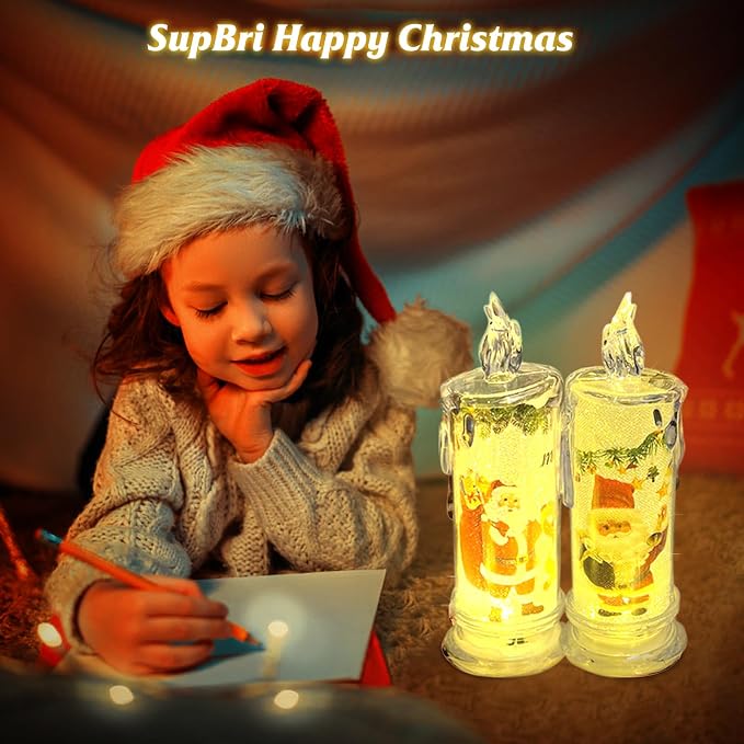 SupBri Christmas Flameless White Candles - Image 5
