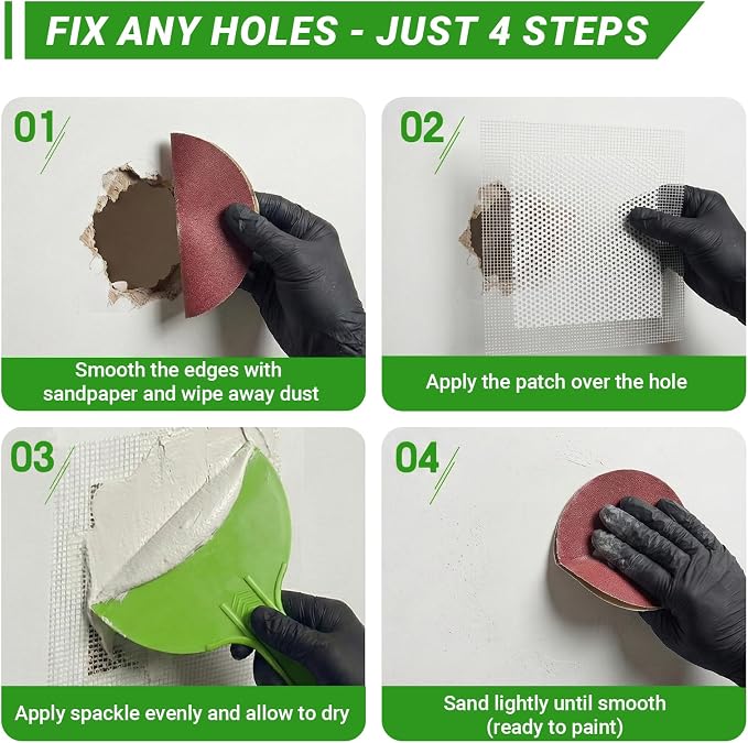 12 x 12 Inch Drywall Repair Kit – 4 Pcs Large Drywall Patch - Image 5