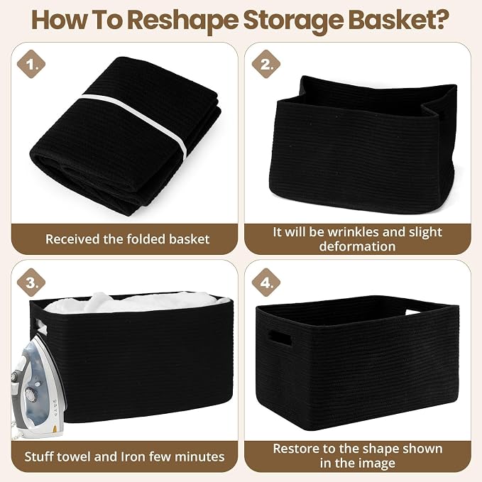 Optish 75L Large Woven Blanket Basket, Storage Basket - Image 8