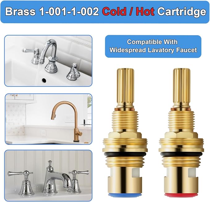 Brass 1-001 & Brass 1-002 Ceramic Valve Cartridge, Compatible - Image 5