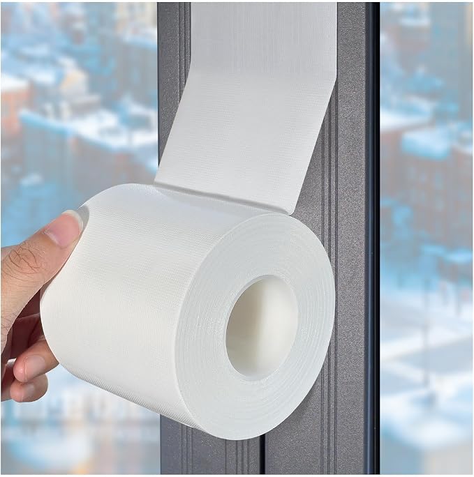White Window Weather Sealing Tape, Window Draft Isolation Sealing Film Tape by Tikfoam
