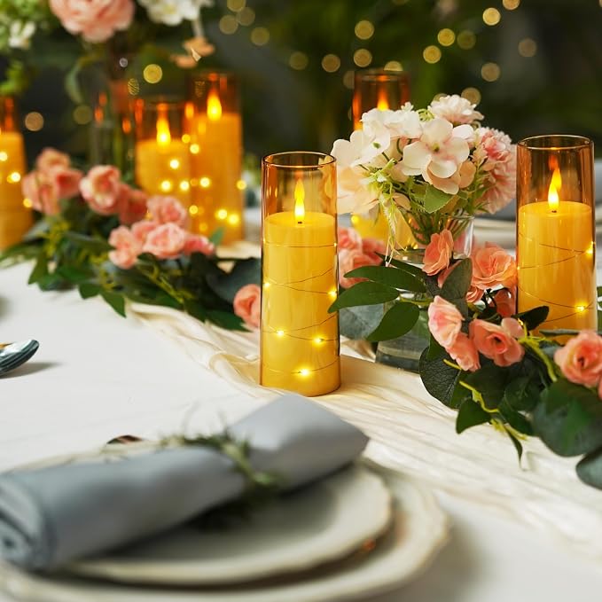 Raycare 9 Pcs Flameless Battery Operated Pillar Candles - Image 4