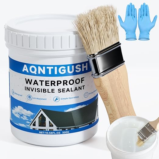 Transparent Waterproof Sealant 10.5oz, Bonds to roofs, concrete & wood by Unknown