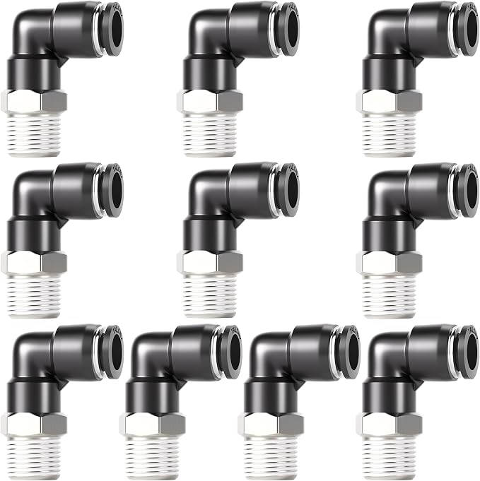 TAILONZ 8mm x 1/8" NPT Push to Connect Elbow Fitting 10pcs | Copper&Plastic - Image 8