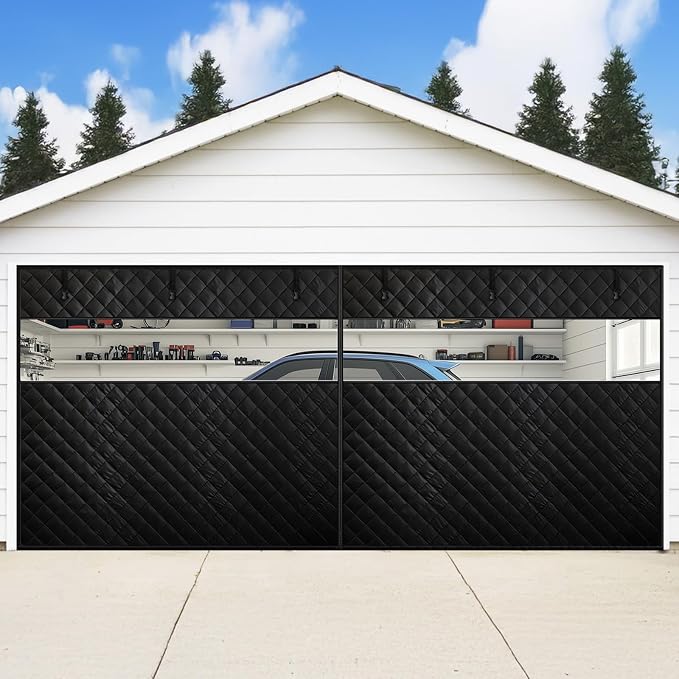 Thermal Insulated Garage Door Curtain by Homealexa
