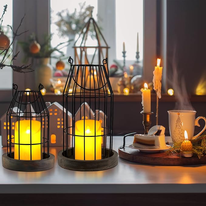 Farmhouse Lantern Decor Rustic Home Decor Lanterns - Image 2