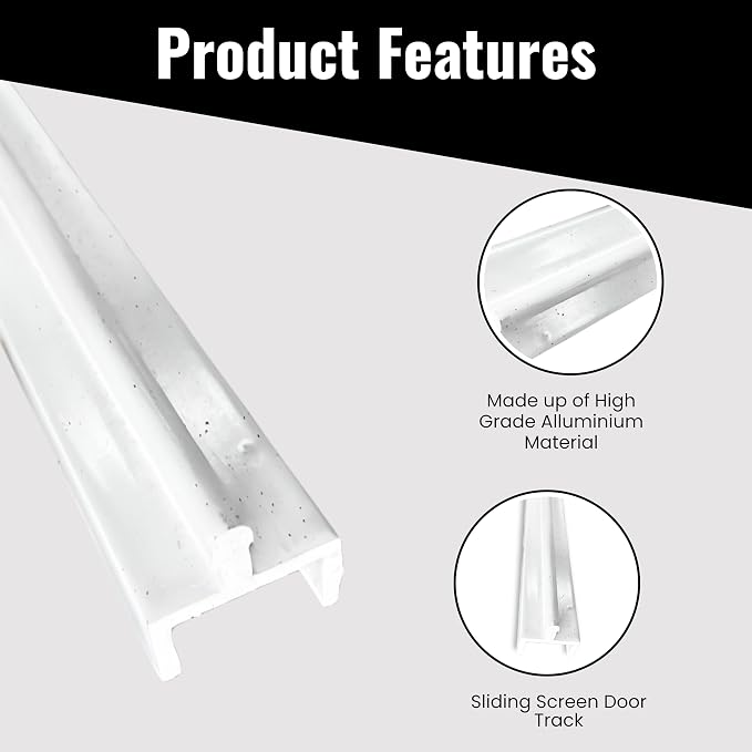 KC Hardware Aluminium Sliding Screen Door Bottom Track, Patio Door Track - Image 2