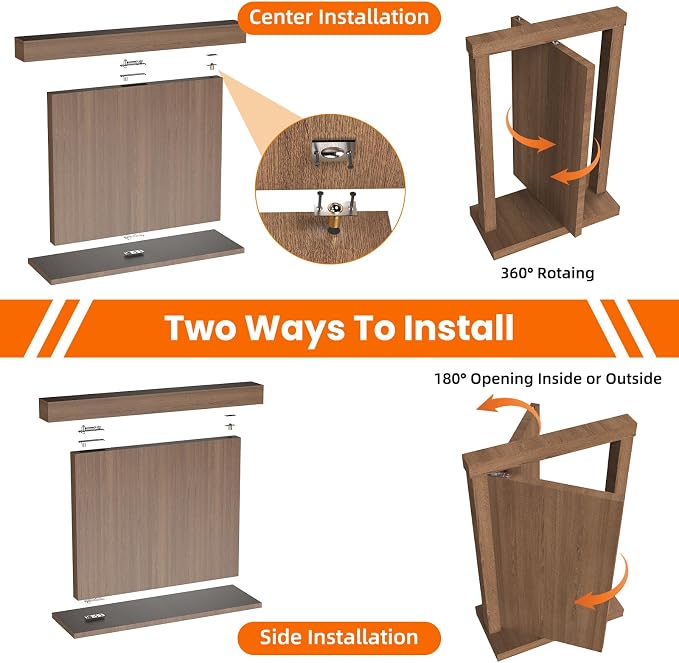 Hidden Door Hinge Pivot Hinge, 570LBS Load-Bearing Heavy Duty Pivot Door - Image 5