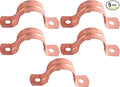 HoldRite 1 Inch Copper 2-Hole Strap, 5 Pack, Pipe Support by HoldRite