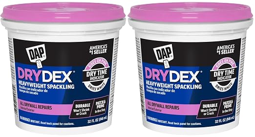 1 qt DAP 12330 DryDex Interior/Exterior Spackling- Pack of 2 by DAP