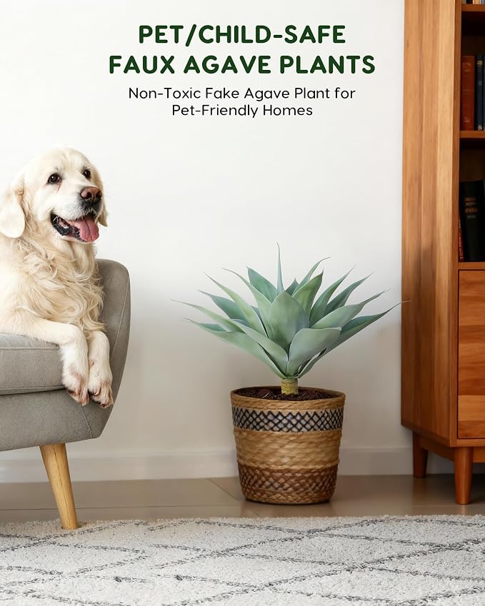Velener Artificial Outdoor Blue Agave Plant - Image 9