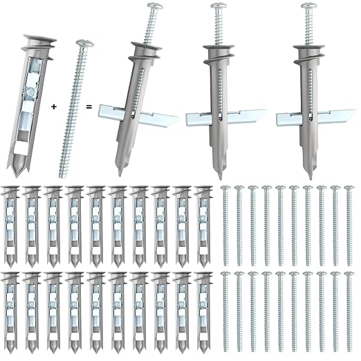 Frienda 25 Pcs Heavy Duty Drywall Anchors Self-Drilling Drywall Toggle Bolts by Frienda