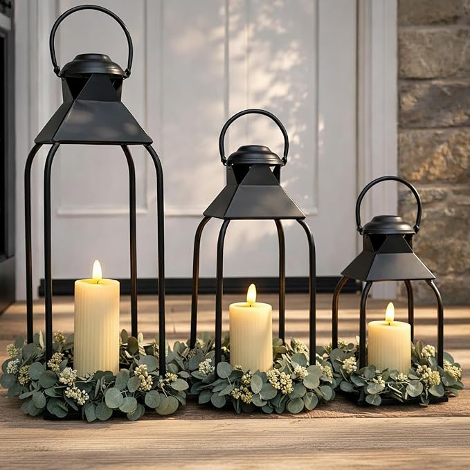 Decorative Metal Lanterns Indoor Outdoor, Candle Holder by ZLFart