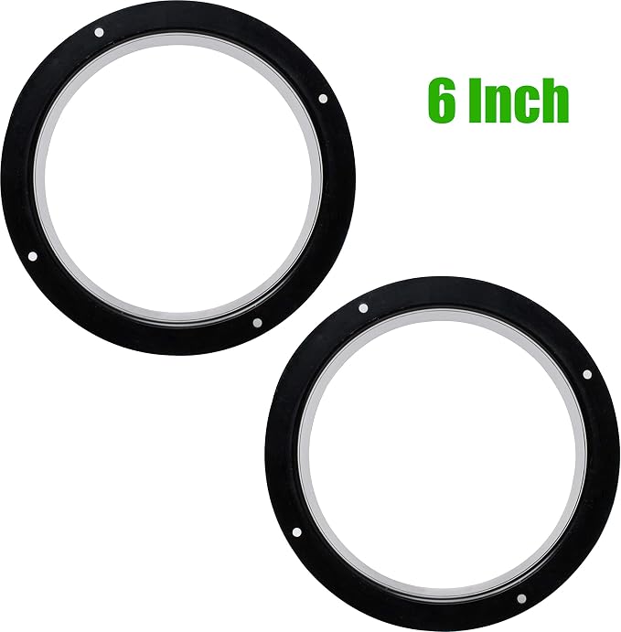 6 Inch Duct Connector Flange 4 Pack, ABS Exhaust Hose Wall Mount Adapter | - Image 2