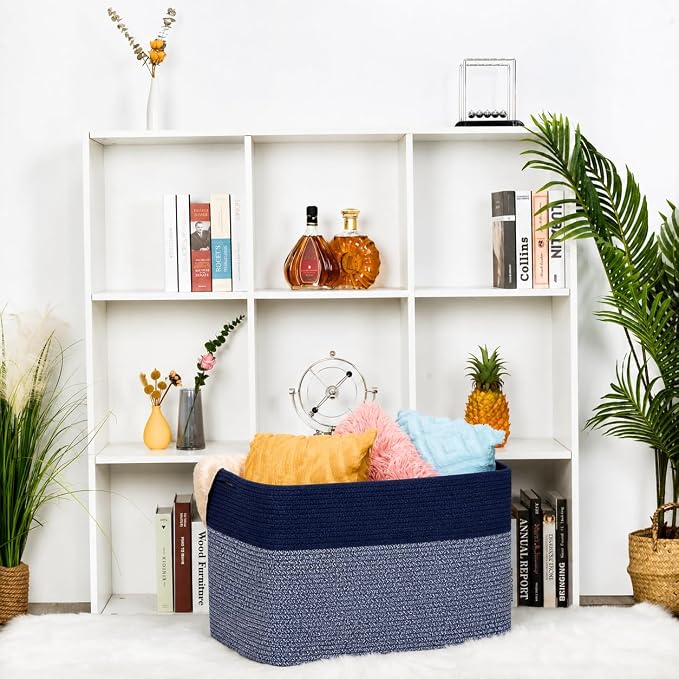 112L Extra Large Blanket Basket Holder Living Room, Dog Toy Organizer Bin Box - Image 6