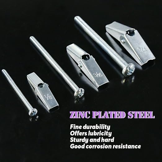 Swpeet Assorted 24 Pcs Toggle Bolt and Wing Nut Kit - Image 3