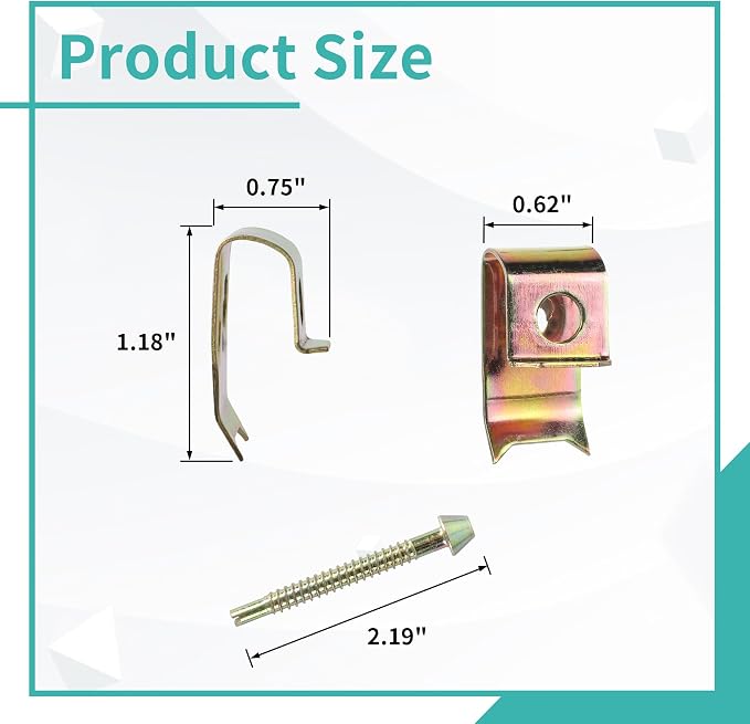 Rhbamoa Sink Clips, Top Mount Sink Brackets 8 Pack Kit - Image 2