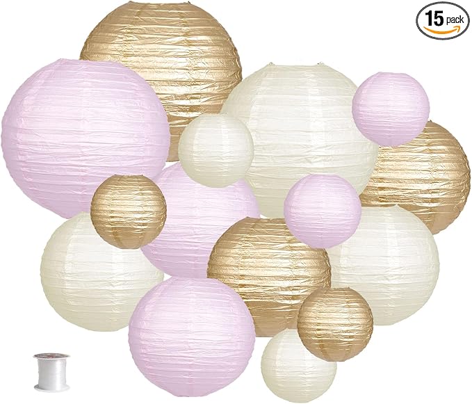 Paper Lanterns Decorative, Round Hanging Paper Lanterns Decorations by zilue