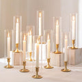 Romadedi Hurricane Candlestick Holders Gold, Taper Candle Holder, Matte Gold by ROMADEDI