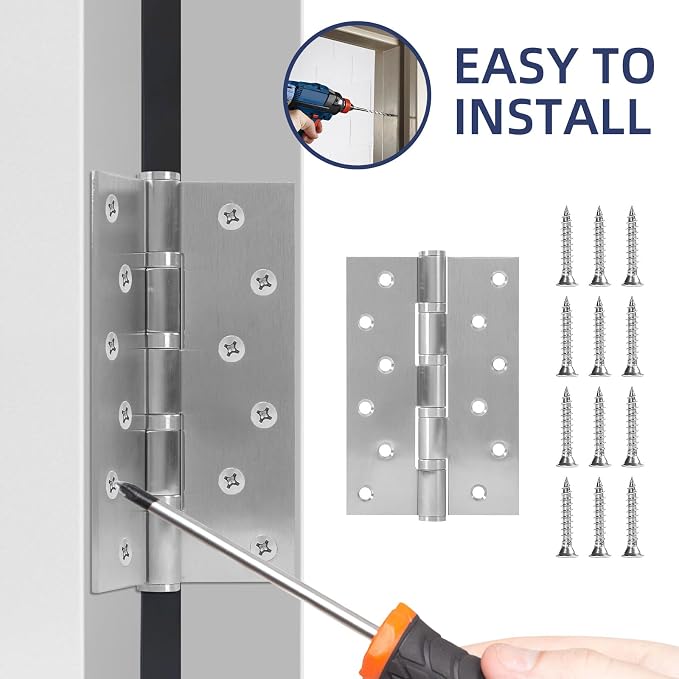 6 Pack Ball Bearing Door Hinges - Image 6