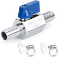 9/16" Double Barbed Ball Valve, Stainless Steel, by SYWUWV
