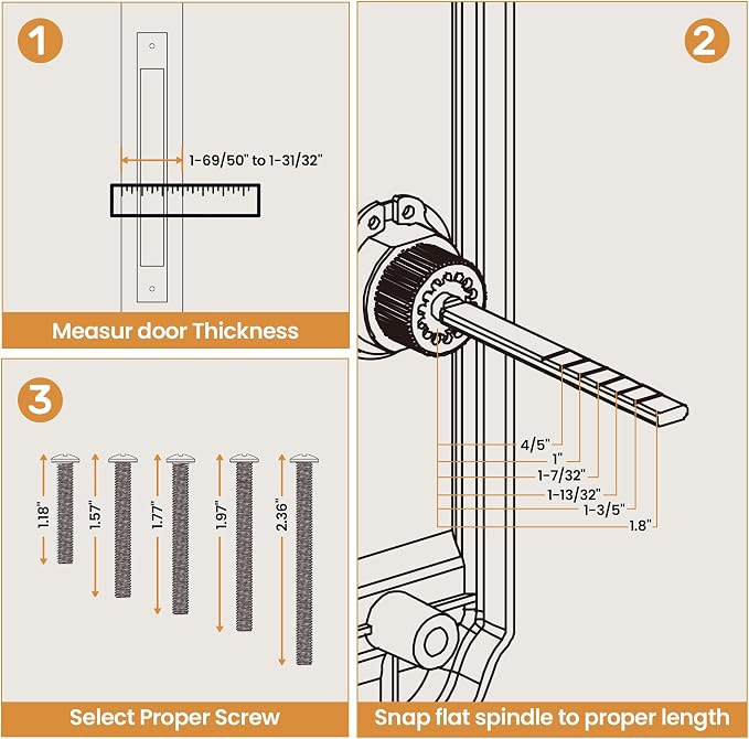 Storm Door Handle Complete Set, Mortise Keyed Lever Mount Latch withDeadbolt | - Image 8