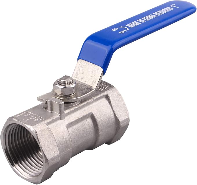 DERNORD Stainless Steel Ball Valve 1PC Type 1 Inch NPT Standard Port by DERNORD