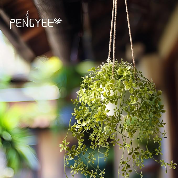 3 Packs 13" Fake Hanging Plants - Image 3