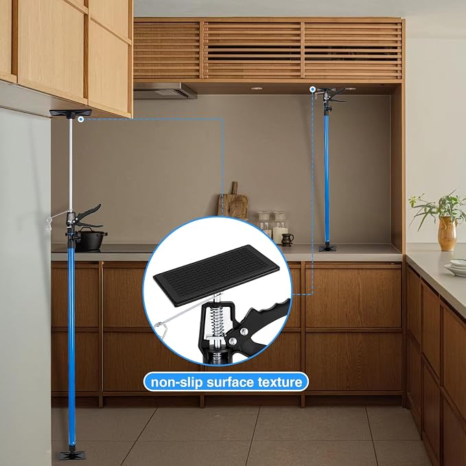 Cabinet Jacks 2Pcs, Adjustable Support Pole 45" to 114", Ceiling Jack | - Image 4