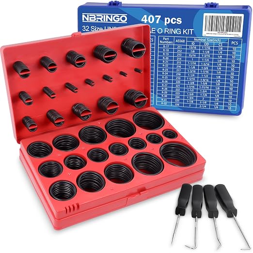 826 Pcs Universal O-Ring Kit by NBRINGO