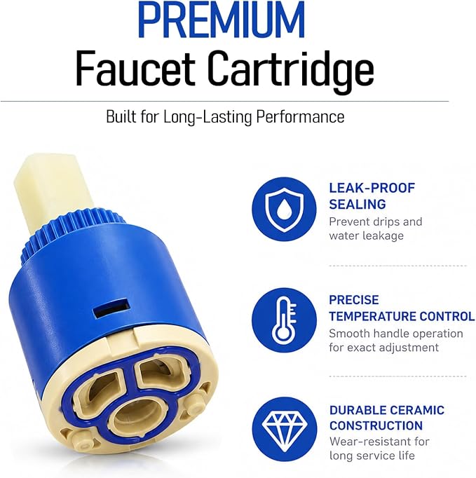 N25DW 25mm Ceramic Faucet Cartridge, - Image 4