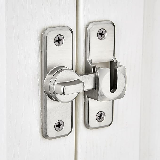 6 Pcs Silvery 90/180 Degree Flip Latch, Zinc Alloy Barn Door Latch | Right - Image 4