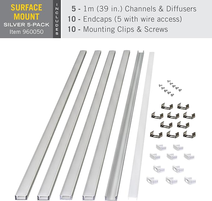 Armacost Lighting LED Tape Light Mounting Channel, Surface Mount - Image 5