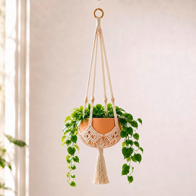 Shappy 1 Pack Boho Macrame Plant Hanger by Shappy
