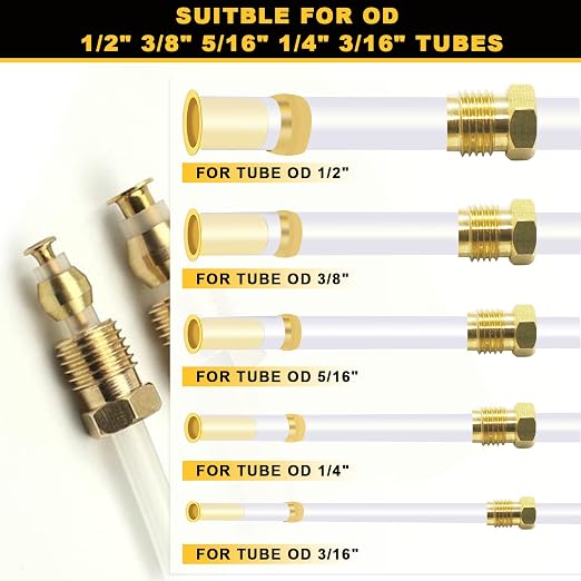 Siptenk 180PCS Brass Compression Sleeves Ferrules & Inserts - Image 4