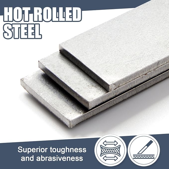 Blulu 3 Pcs 36" x 1" x 1/8" Hot Rolled Steel Flat Bar Solid Flat in Steel - Image 3