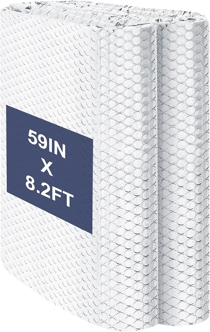 DGSL Double Reflective Bubble Foil Insulation Foam, 59IN X 8.2FT Window by DGSL