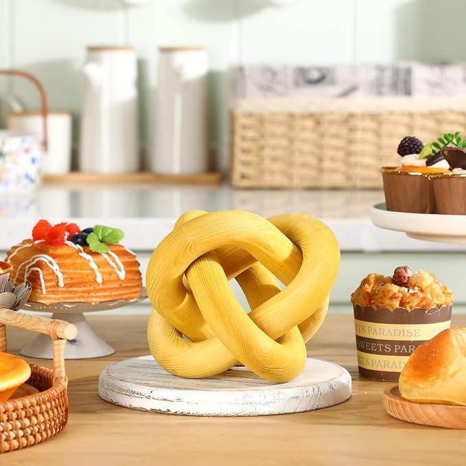 Yalikop 3 Link Wood Knot Decor Rustic Table Shelf Home Decor Accents, Boho - Image 5