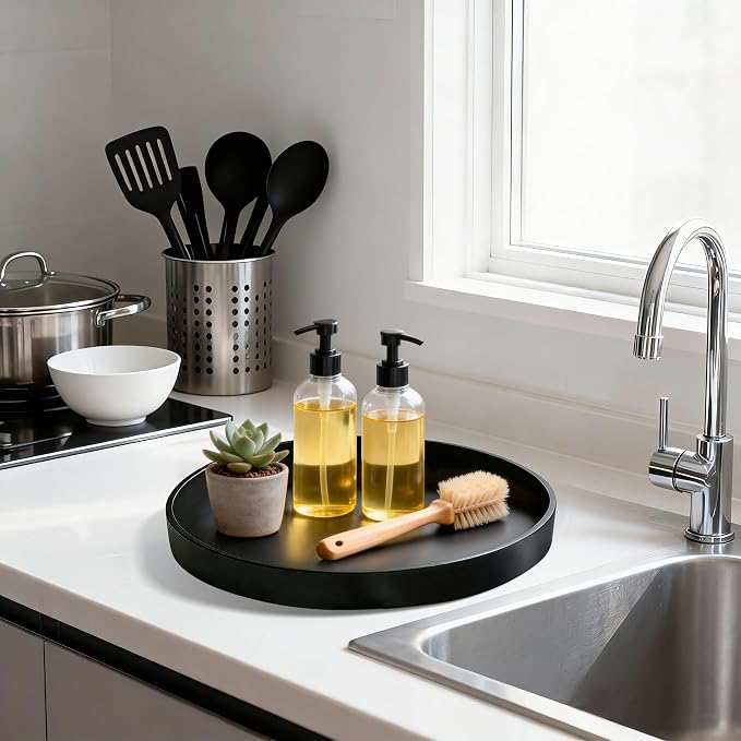 2 Pack 10" Bathroom and Vanity Tray, ABS Bathroom Counter Organizer, Coffee - Image 4