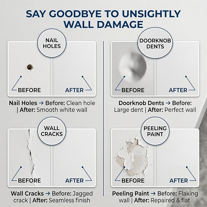 Drywall Repair Kit with Scraper, Quick Drying Wall Repair Paste | Spackle Wall - Image 3