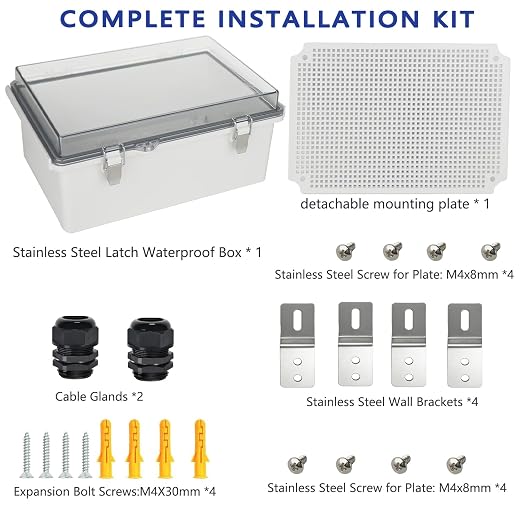 Electrical Junction Box, IP67 Waterproof Outdoor Box ABS Plastic Enclosure - Image 7