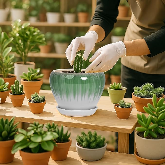 Deep Dream 6 Inch Plant Pots- Ceramic Planter Pot - Image 6