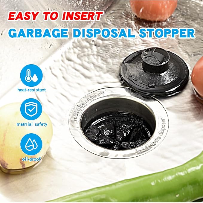 RQYEKDO 3‑1/2" Kitchen Sink Stopper Universal Drain Plug 2 Pack - Image 2