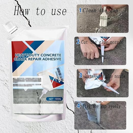 Heavy-Duty Concrete Crack Repair Adhesive, Self Leveling Concrete Crack Filler - Image 7