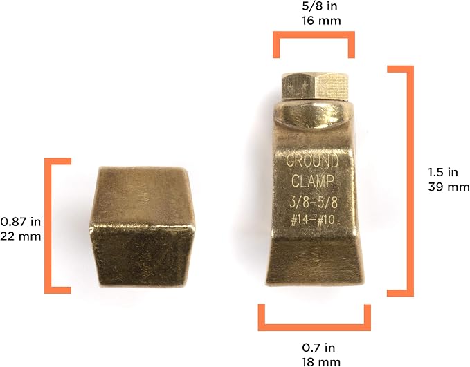 THE CIMPLE CO 5/8" Copper Grounding Clamps - Image 3