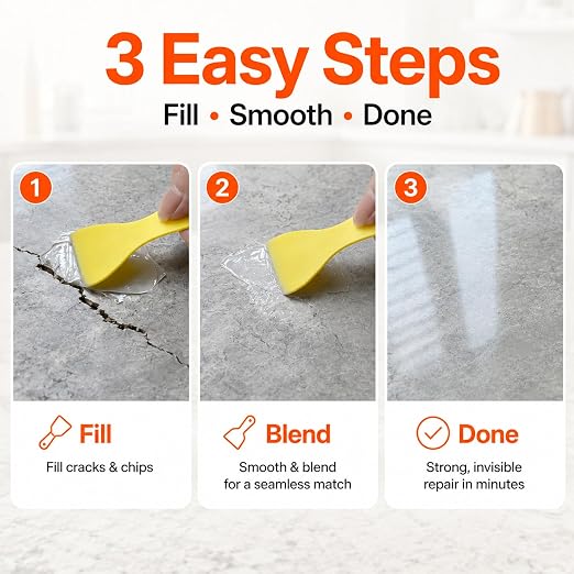Granite Repair Kit, Transparent Granite Countertop Repair Kit | Fast-Dry - Image 4