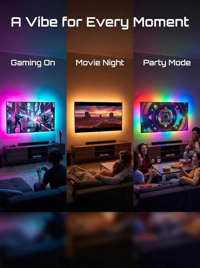 MATICOD LED Lights for TV Led Backlight, 16.4ft RGB Led Strip Lights for TV - Image 5