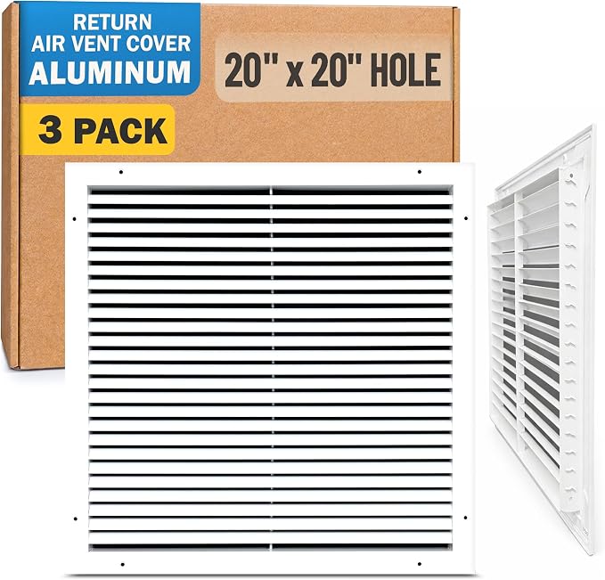 Fits 20x20 Hole | Aluminum Return Air Grille by Handua | Vent Cover Grill by Handua
