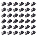 Swpeet 60 Pack Black 3/8 Inch Nylon Plastic R-Type Cable Clips Clamp Kit by Swpeet