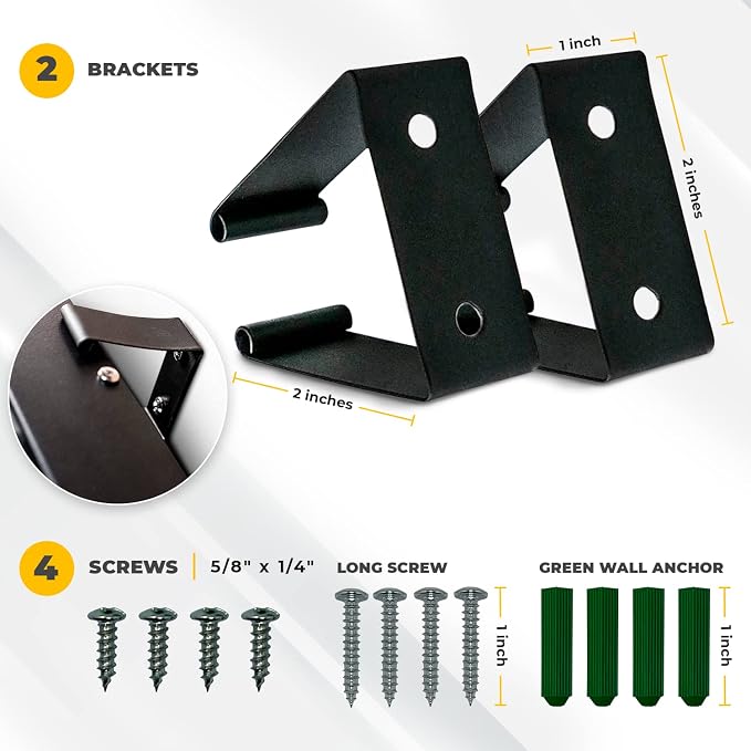 Heavy Duty Metal Power Strip Surge Protector Mounting Brackets, Compatible - Image 3